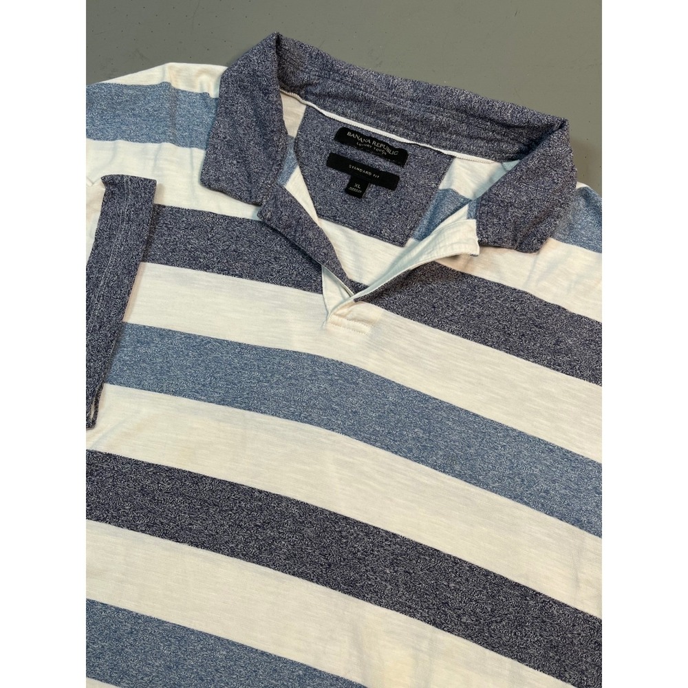 Banana Republic Mens Polo Shirt XL Extra Large Striped Standard‎ Fit